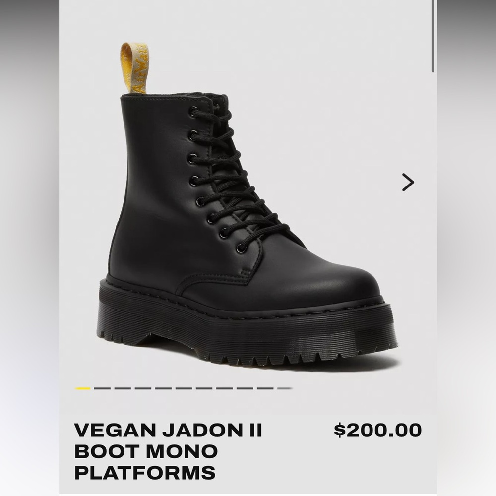Dr. Martens Vegan Jadon II Black Combat Boots